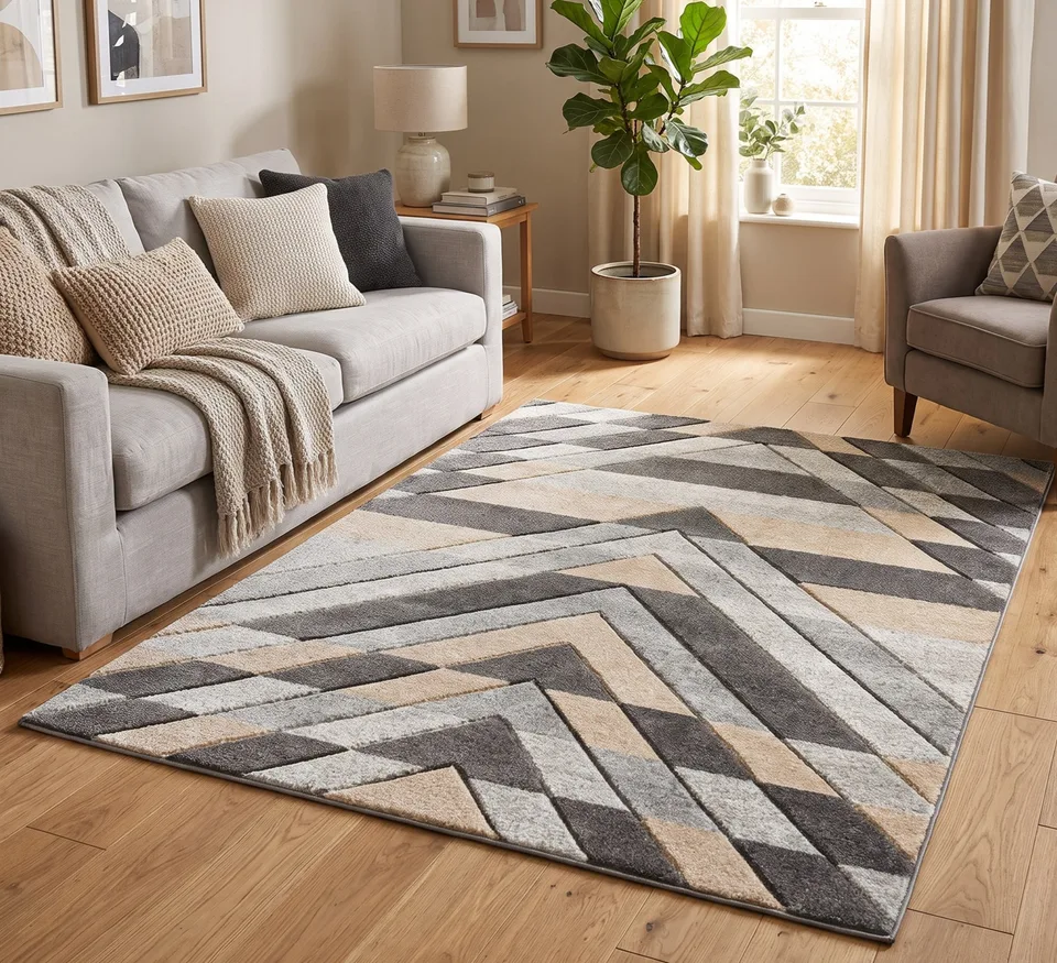 Asher Rug - 80 × 150 cm - Grey-Beige