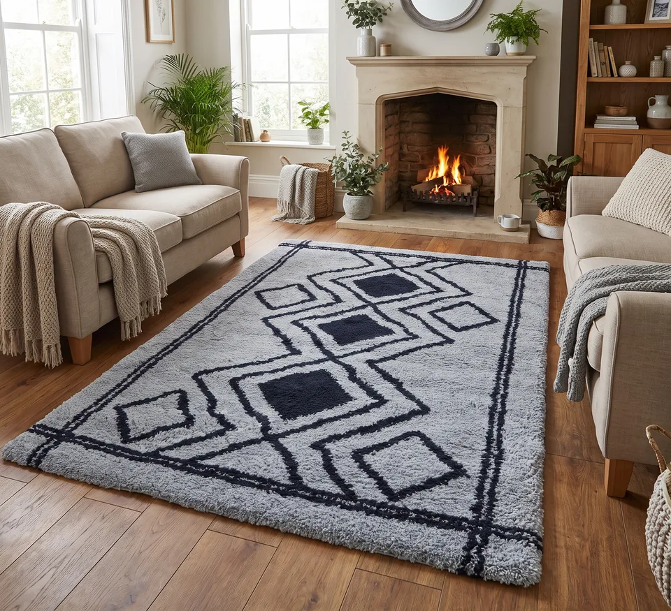 Ashton Rug - 120 × 170 cm - Blue Navy 03