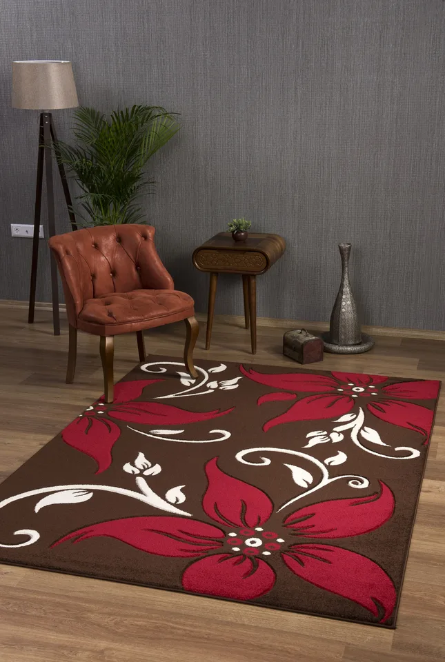 Primrose Rug - 120 × 170 cm - Choc-Red