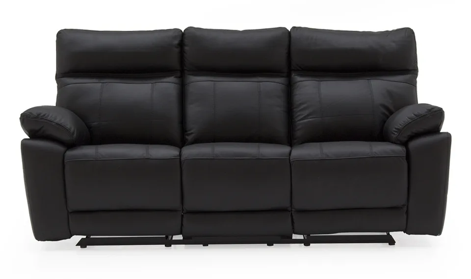 Positano 3 Seater Manual Recliner - Black