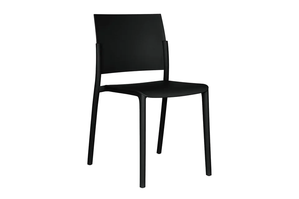 Kael Stacking Chair - Black