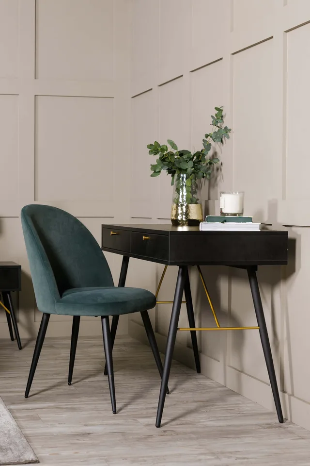 Barcelona Console Desk - 1200 / Black and Copper