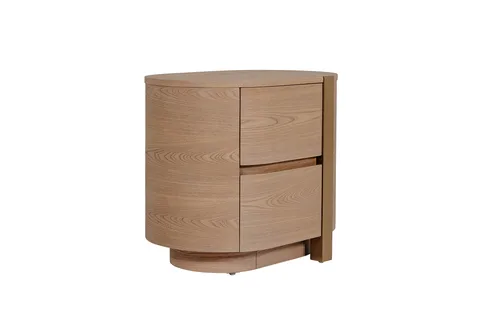 Portia Bedside Table - Natural- / RHF