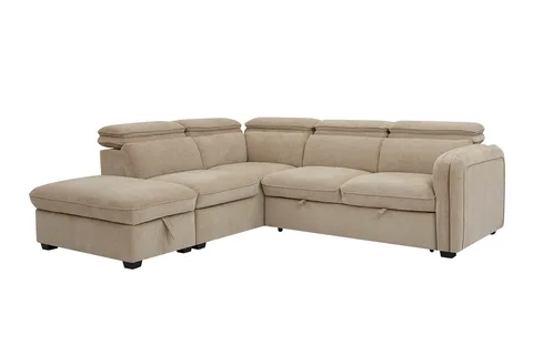 Roscoe Corner Group Sofa Bed - Oatmeal / LHF