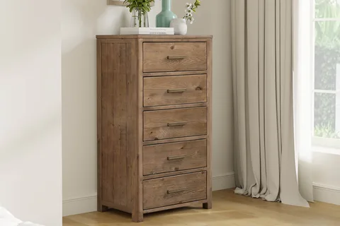 Inola Tall Chest 5 Drawer - Cashew