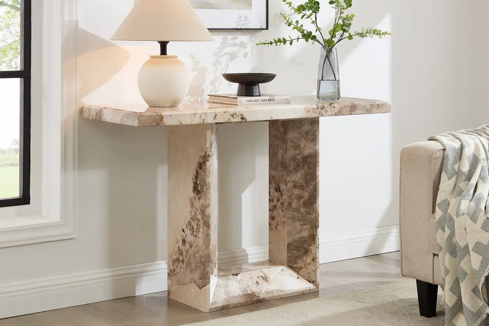 Artemis Console Table - Mottled Mocha