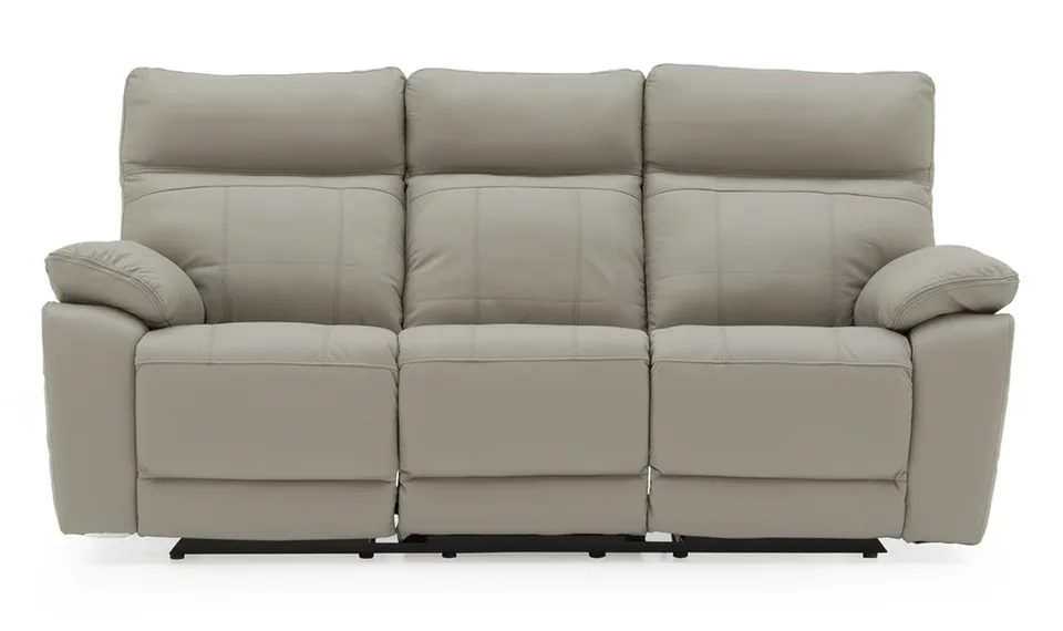 Positano 3 Seater Manual Recliner - Light Grey