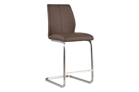 Irma Counter Stool - Brushed Steel Brown
