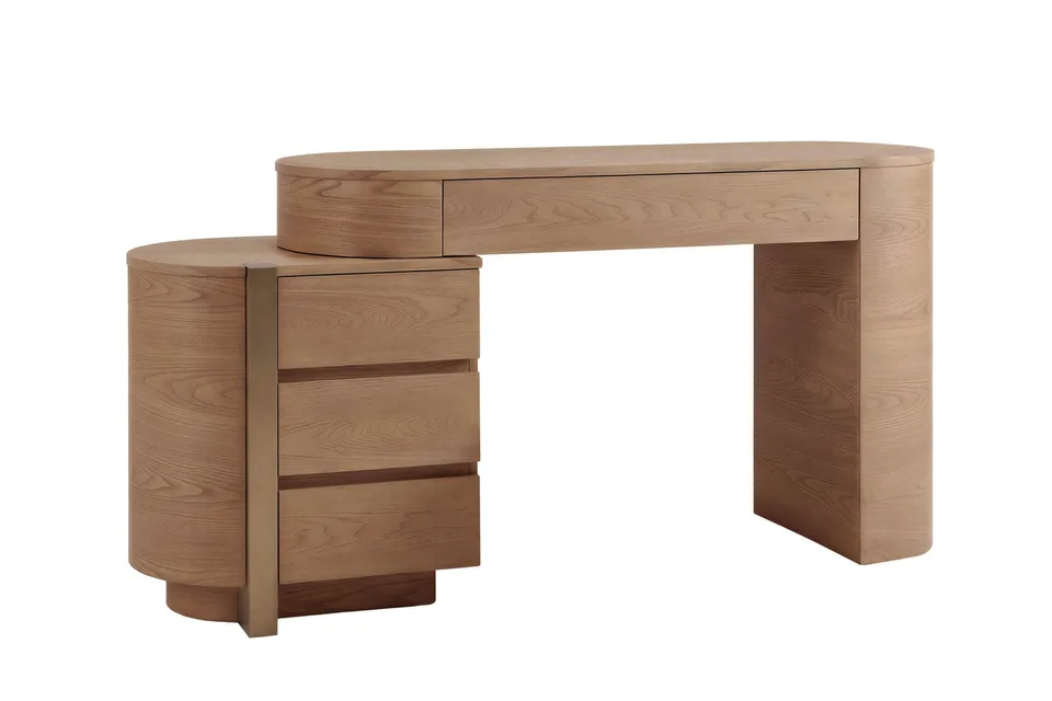 Portia Dressing Table with Chest 4 Drawer - Natural
