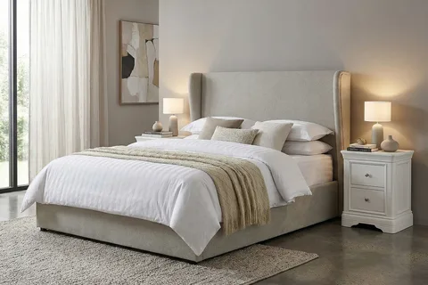 Margot Ottoman Bed - 4ft6 / Greige