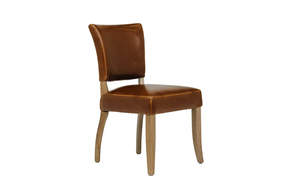 Duke Dining Chair Leather - Tan Brown