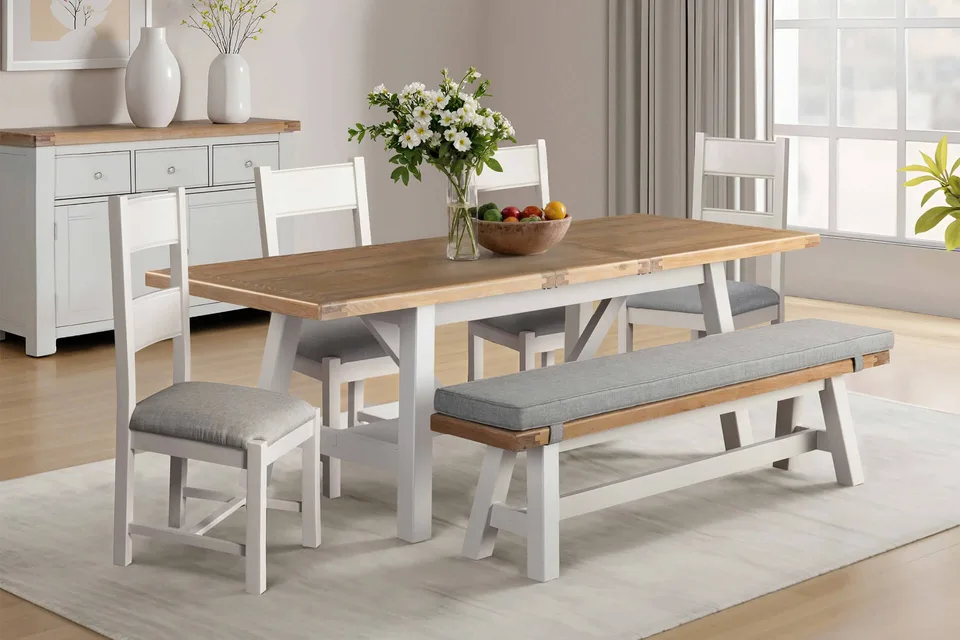 Doune Dining Bench Fabric Cushion - Grey
