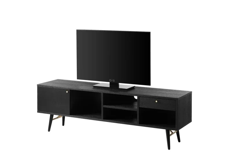 Barcelona TV Unit - 1500 / Black and Copper
