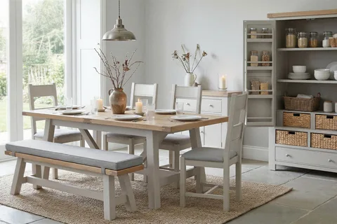 Doune Refectory Dining Table Extending - 1900-2350 / Taupe