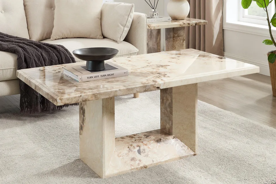 Artemis Coffee Table - Mottled Mocha