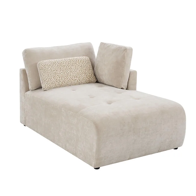 Addie Modular Arm Chaise - Natural / RHF