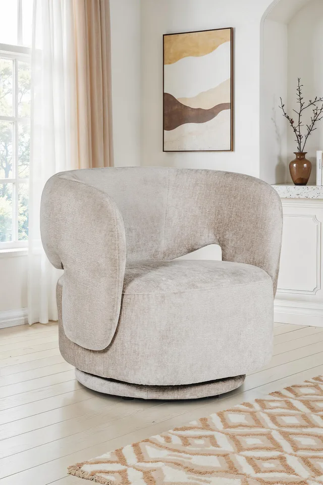 Koa Swivel Accent Chair - Mink