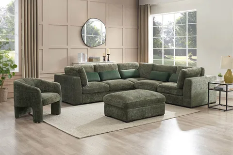 Humphrey Storage Ottoman - Green