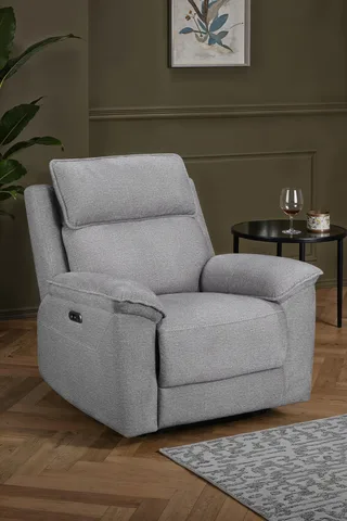 Blaine 1 Seater Electric Recliner - Greige
