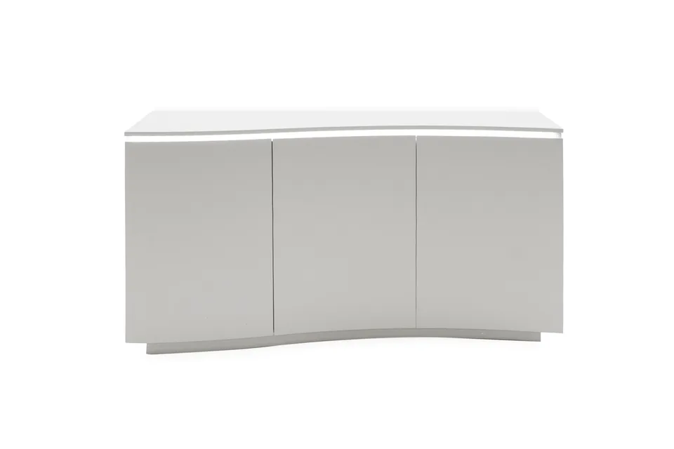 Lazzaro Sideboard - Light Grey Matt with LED
