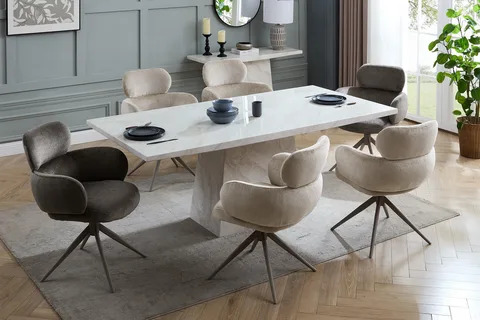 Apollo Dining Chair Swivel - Beige