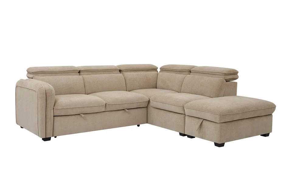 Roscoe Corner Group Sofa Bed - Oatmeal / RHF