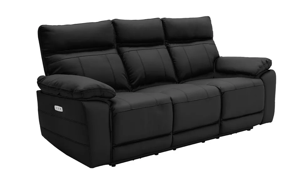 Positano 3 Seater Electric Recliner - Black