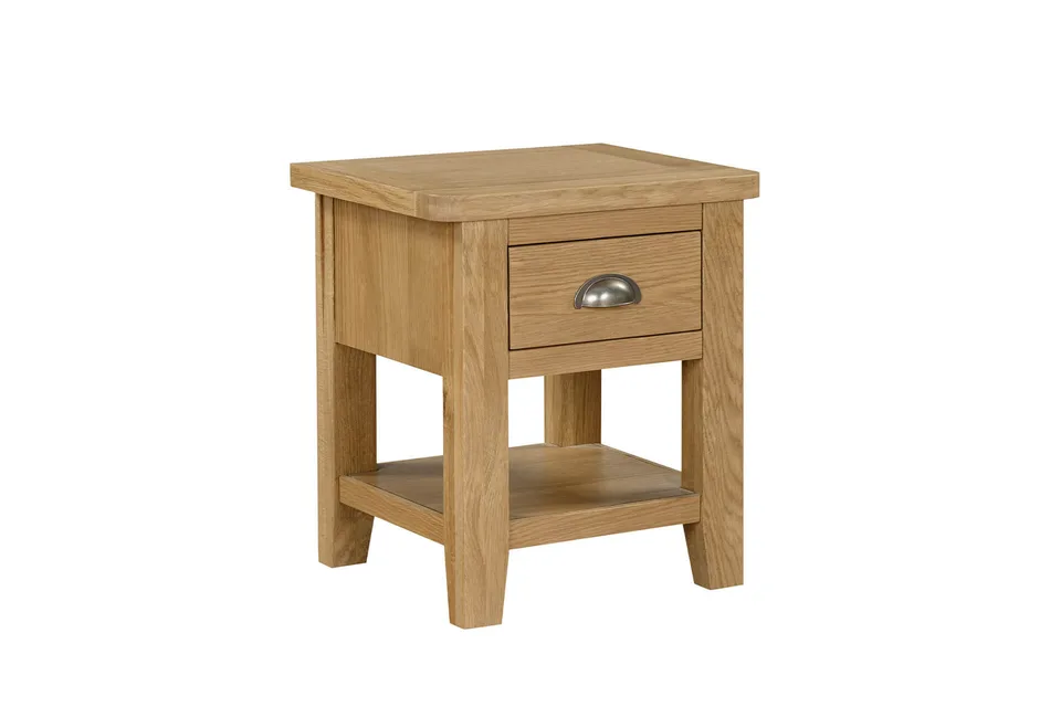 Marsden Lamp Table 1 Drawer - Natural Oak