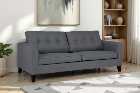 Astrid 3 Seater Fixed C5 - Charcoal New