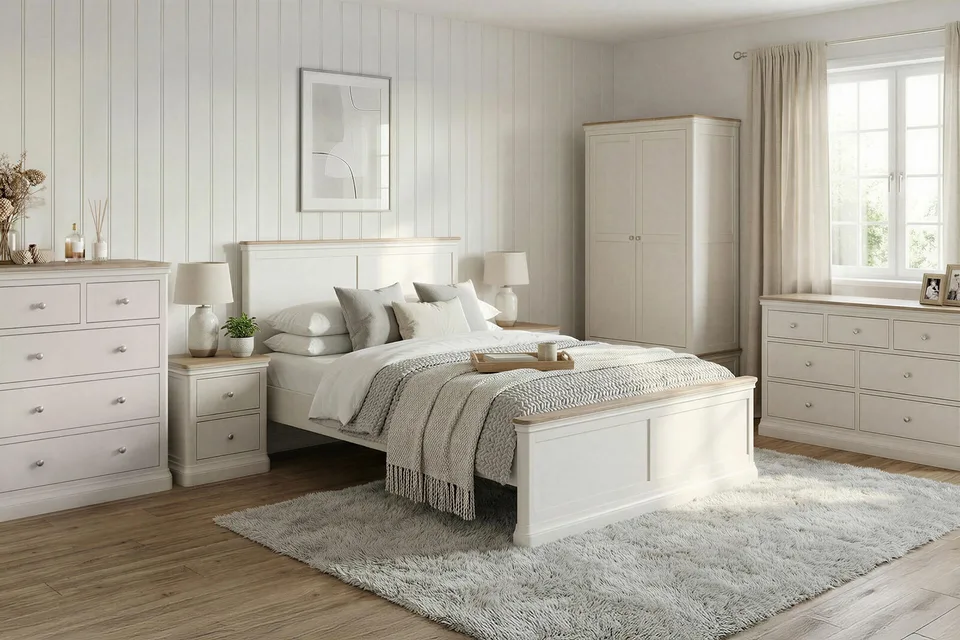 Howth Wardrobe - 3 Door - 2 Drawer - Cashmere