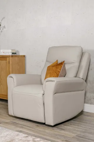 Russo 1 Seater Electric Recliner - Stone