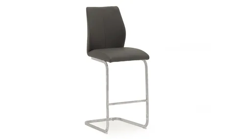 Elis Bar Chair - Chrome Leg Grey