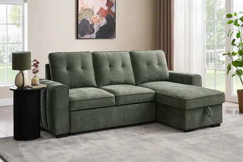 Toby Corner Group Sofa Bed - Sage