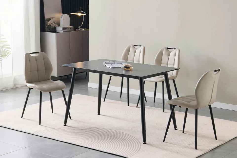 Alva PU Dining Chair - Taupe