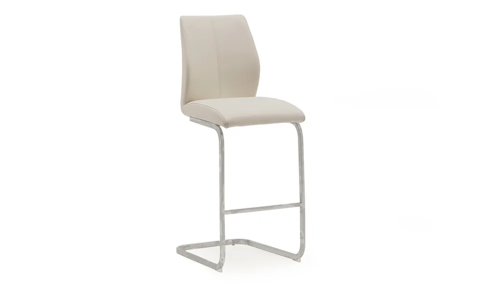 Elis Bar Chair - Chrome Leg Taupe