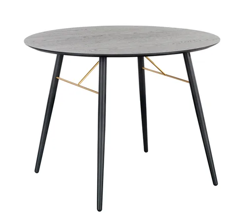 Barcelona Round Dining Table - 1000 / Black and Copper