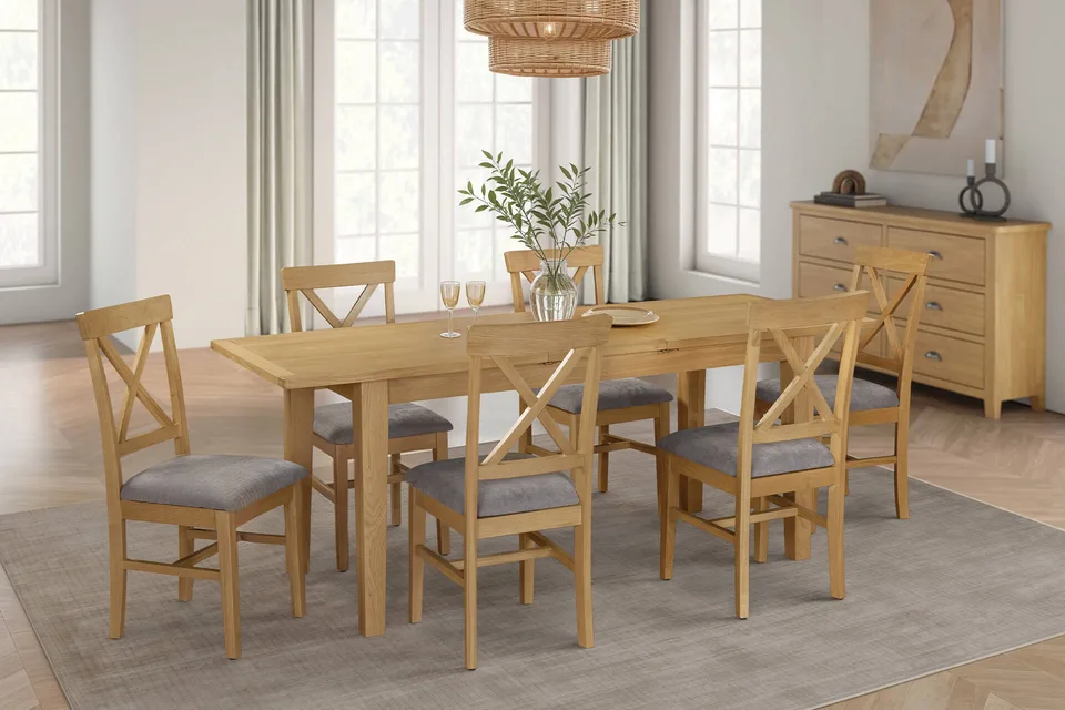 Marsden Dining Table Extending - 1200/1600 / Natural Oak