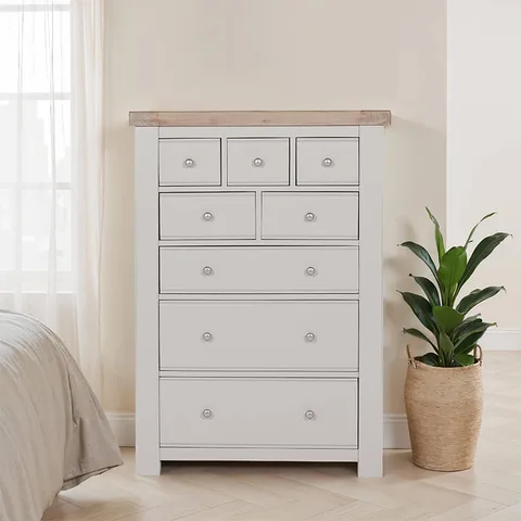 Doune Tall Chest 8 Drawer - Taupe