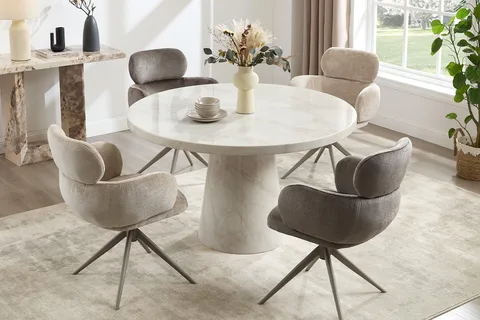 Apollo Dining Table Round - 1300 / Taupe