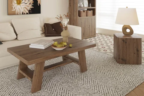 Massimo Coffee Table Wide - Cashew