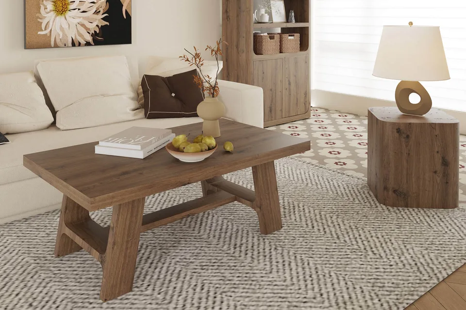 Massimo Coffee Table Wide - Cashew