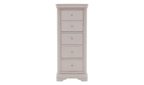 Mabel Tall Chest - 5 Drawer - Taupe