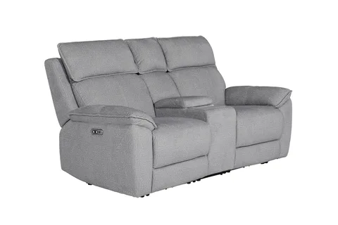 Blaine 2 Seater with Console Electric Recliner - Greige