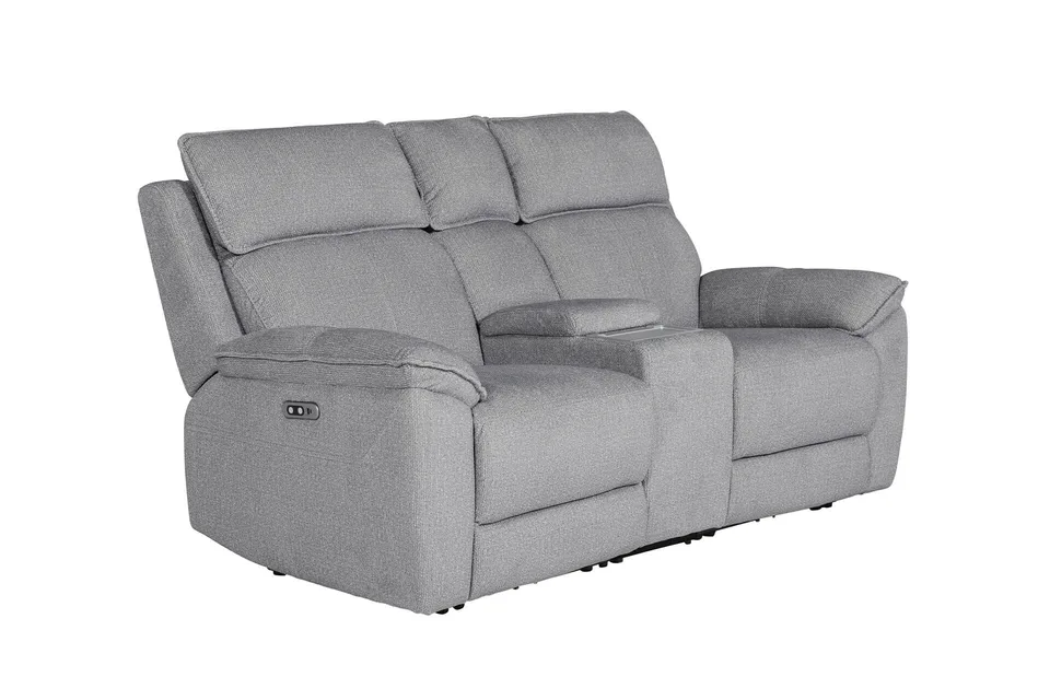 Blaine 2 Seater with Console Electric Recliner - Greige