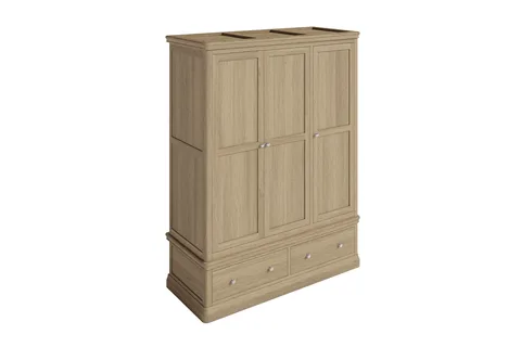 Dursey Wardrobe - 3 Door - 2 Drawer - Natural