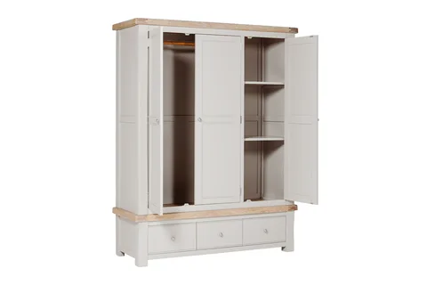 Doune 3 Door Wardrobe - Taupe