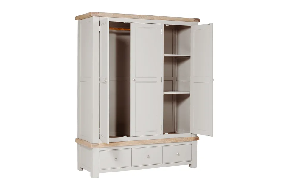 Doune 3 Door Wardrobe - Taupe