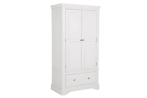 Mabel Wardrobe - 2 Door/1 Drawer - Bone