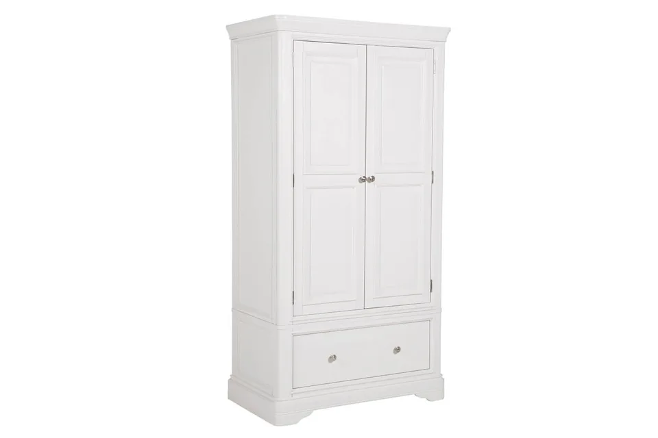 Mabel Wardrobe - 2 Door/1 Drawer - Bone