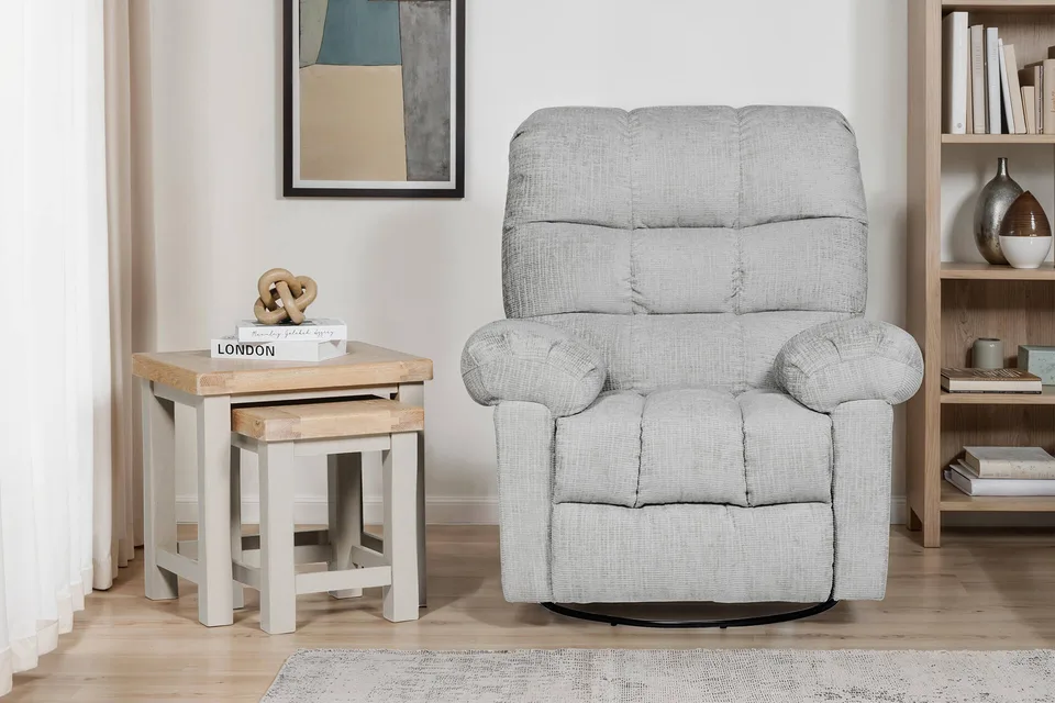Nellie Glider Swivel Recliner - Grey